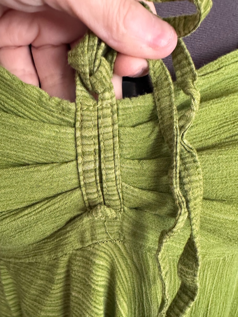 "Lost Island" strapless 100% cotton summer sun dress bright green L/XL - Picture 12 of 16